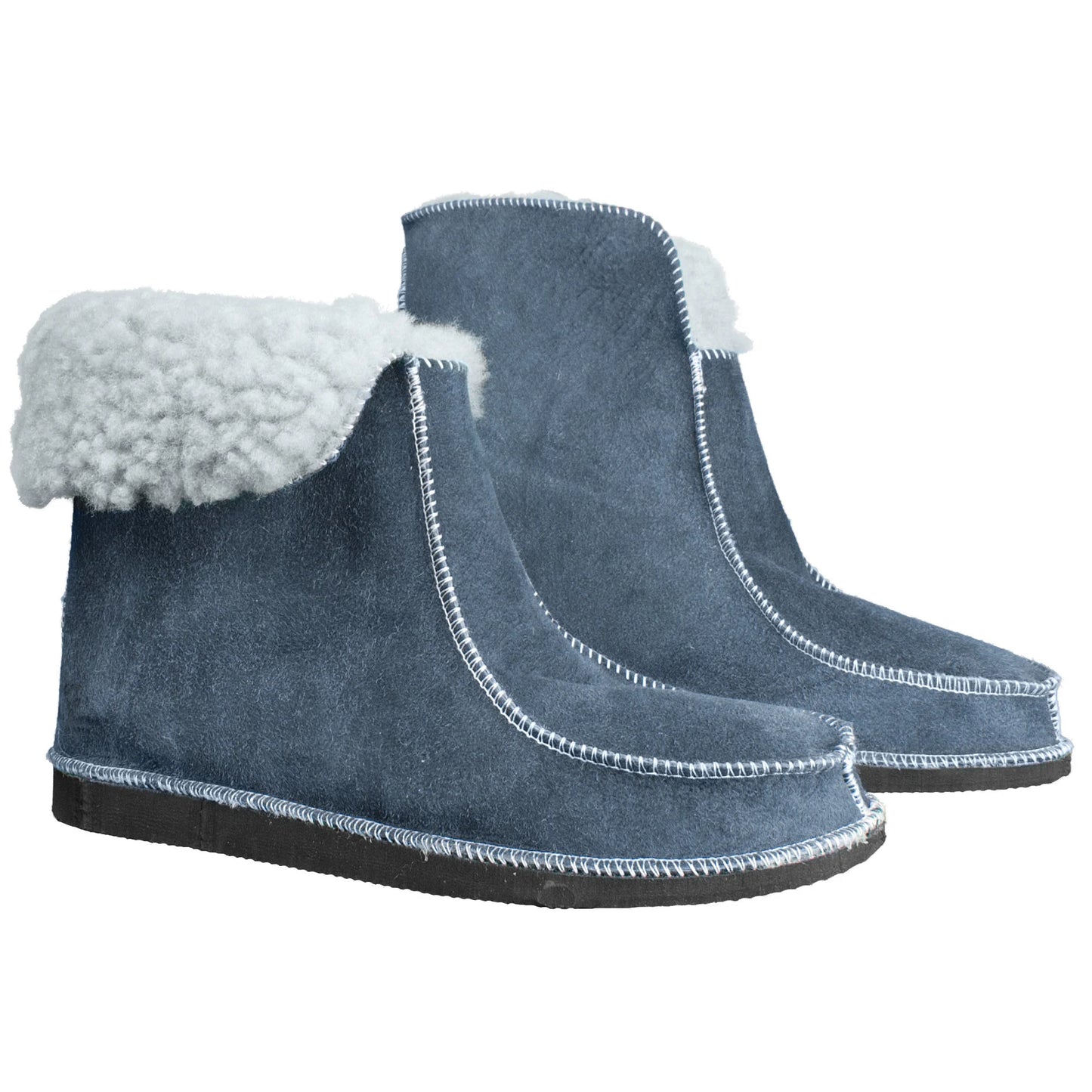 Lamsvacht Hoge Pantoffels - Grijs - Maat 48