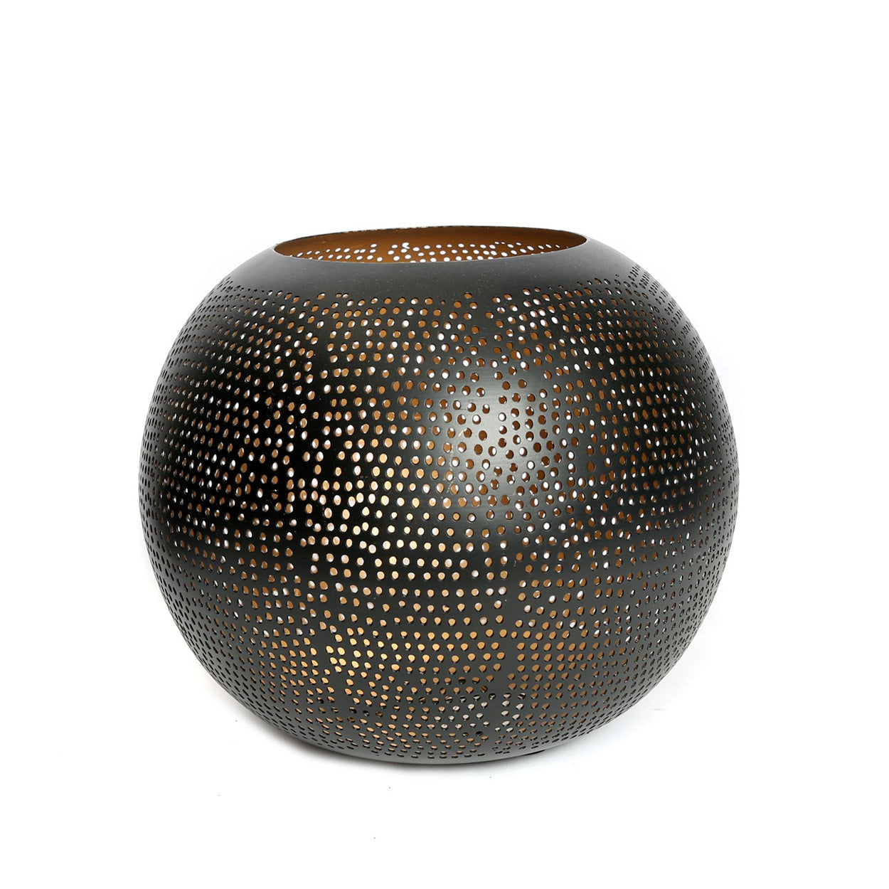 De pierced bol - zwart goud - L