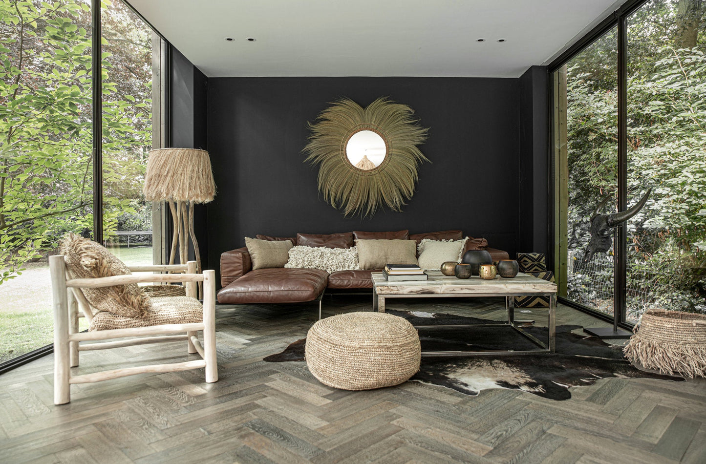 De pierced bol - zwart goud - S