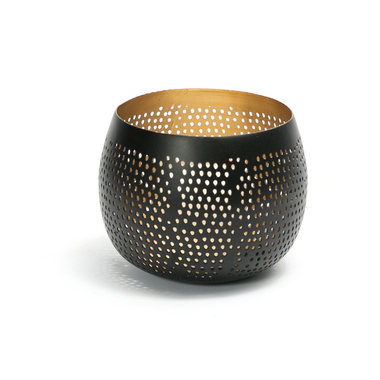 De pierced bol - zwart goud - S