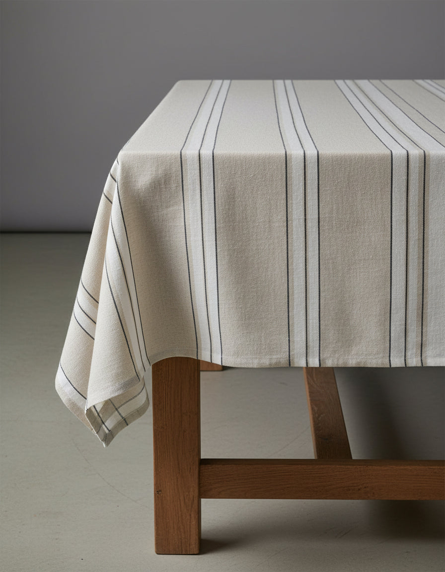 Provence Tafelkleed - Natuurlijk Zwart Wit - 150x250