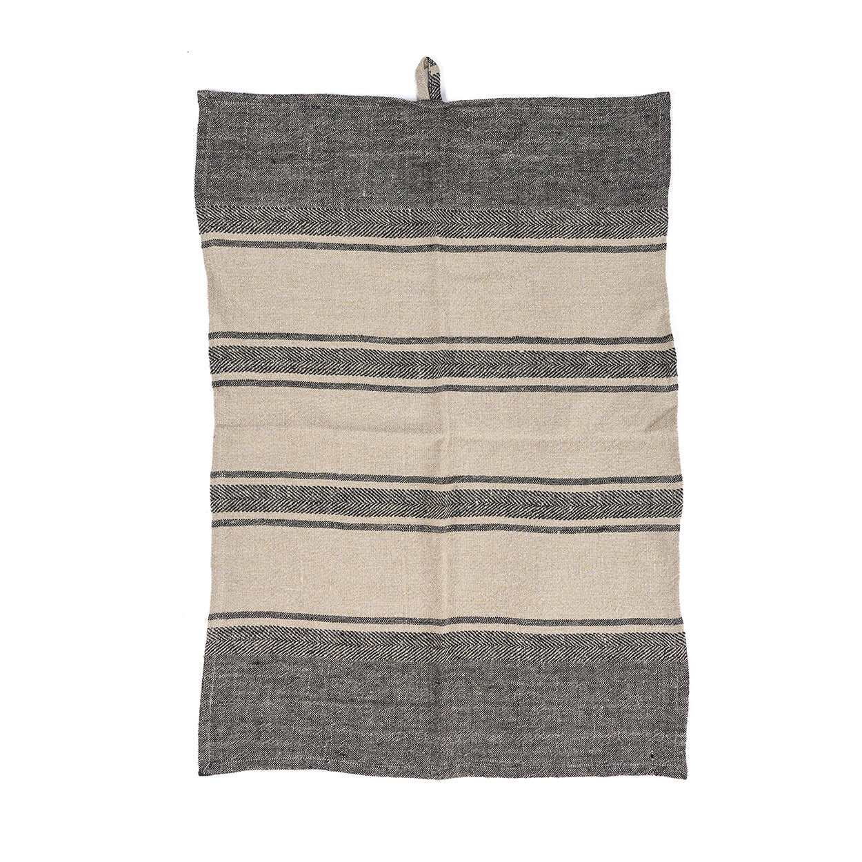 Linnen Dash Keukendoek - Natuurlijk Zwart - 50x70