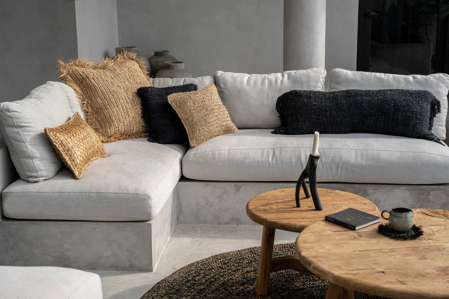 The Oh My Gee Cushion Cover - Black Navy - 35x100_40