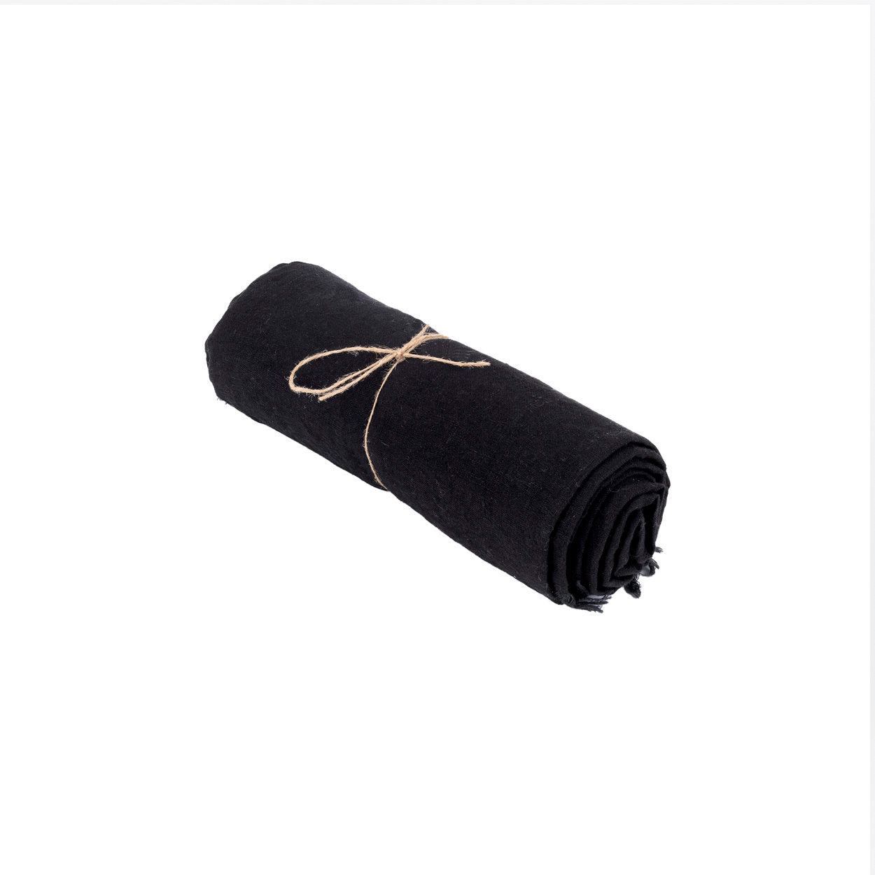 Linen Tablecloth - Black - 150x150