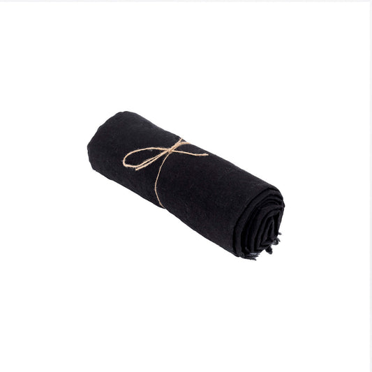 Linen Tablecloth - Black - 150x150
