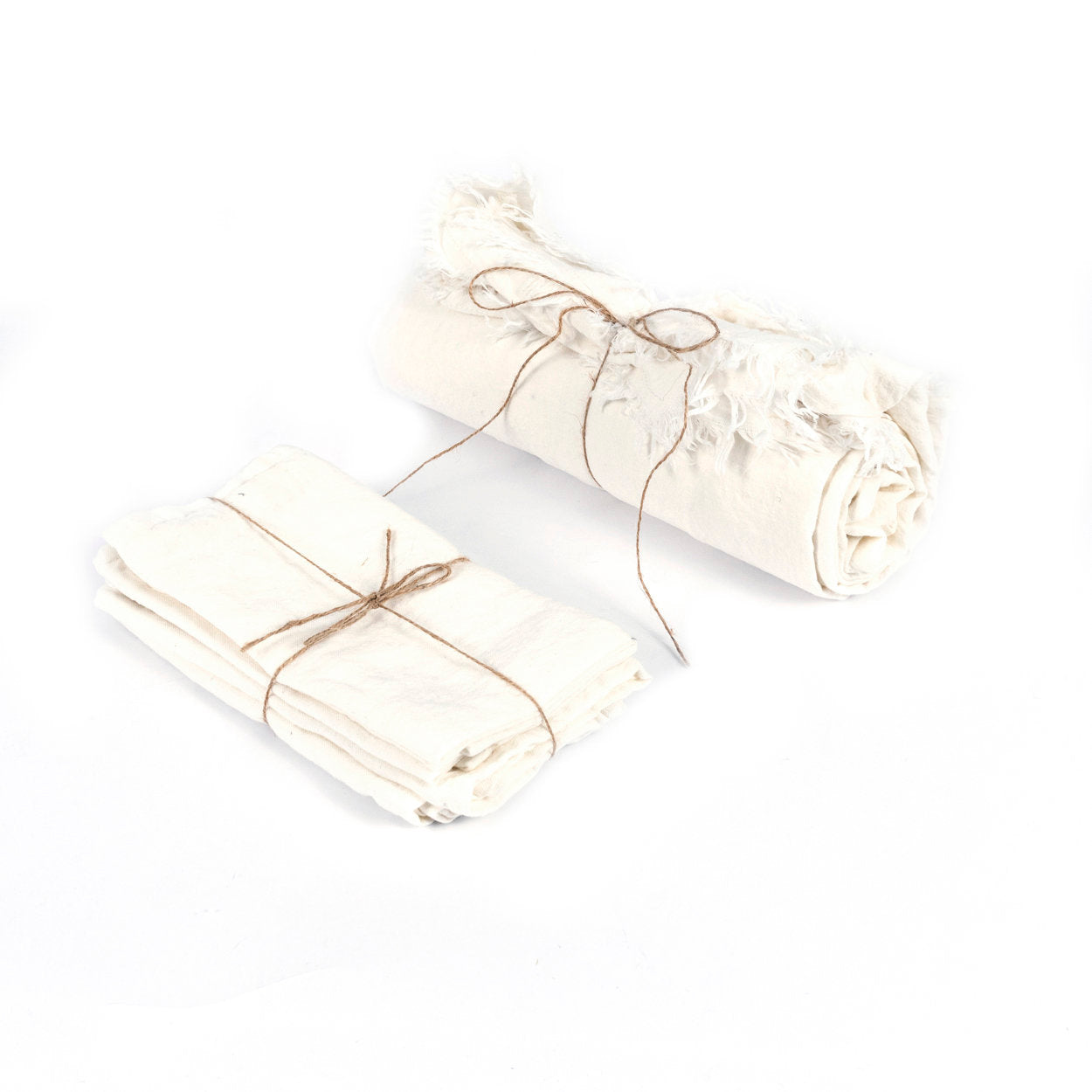 Linen Tablecloth - White - 150x250