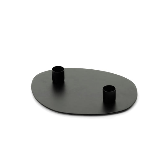 The Glowpad kaarsenhouder - zwart - M
