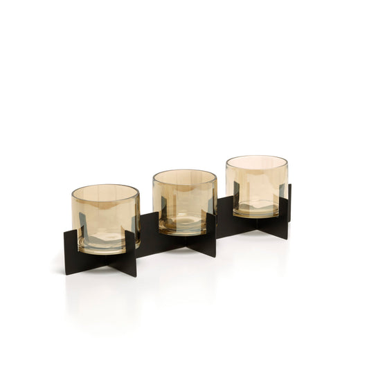 De Trio Noir kandelaar - zwart