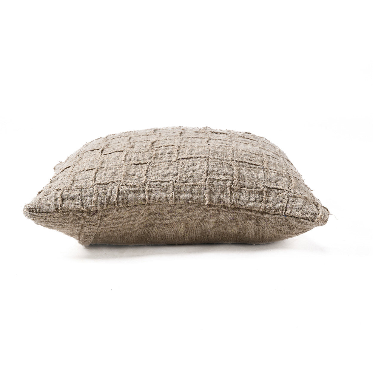 Linnen Damier Kussensloop - Naturel 50x50