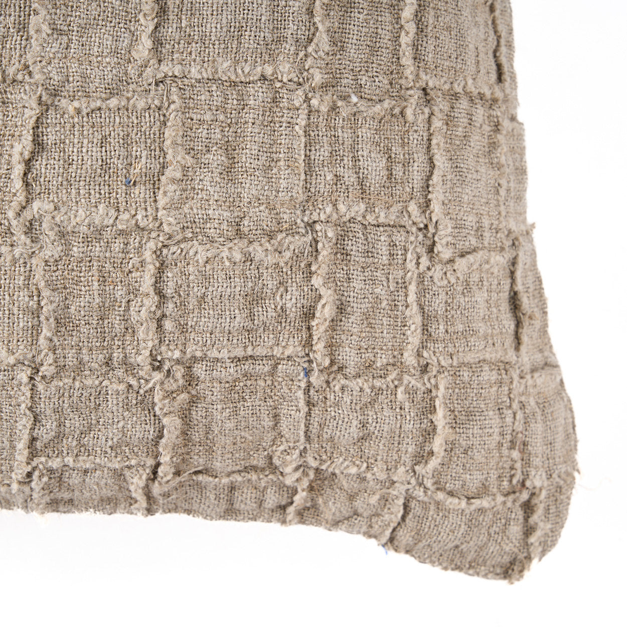 Linnen Damier Kussensloop - Naturel 50x50