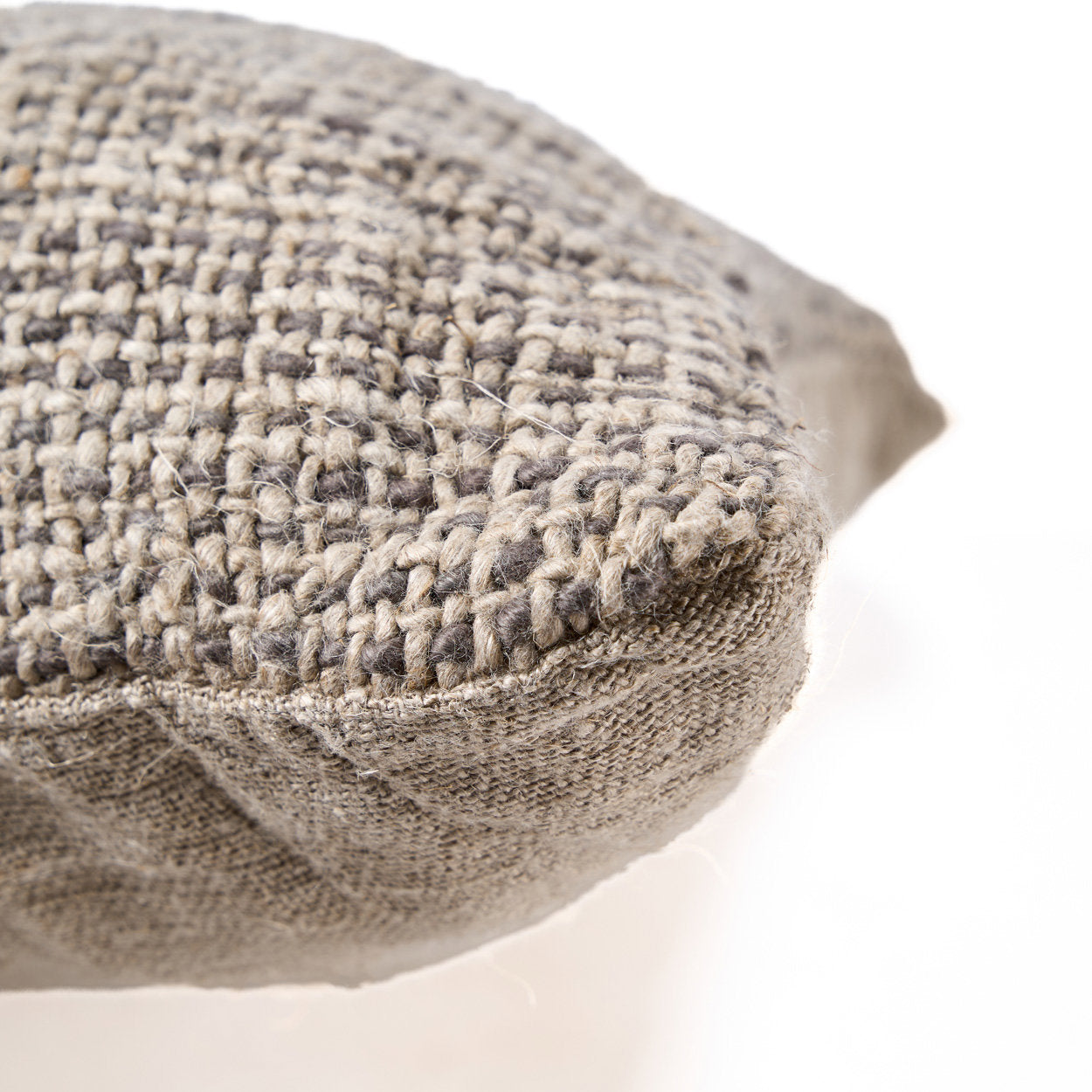 Linnen Grain Kussensloop - Naturel Zwart 50x50