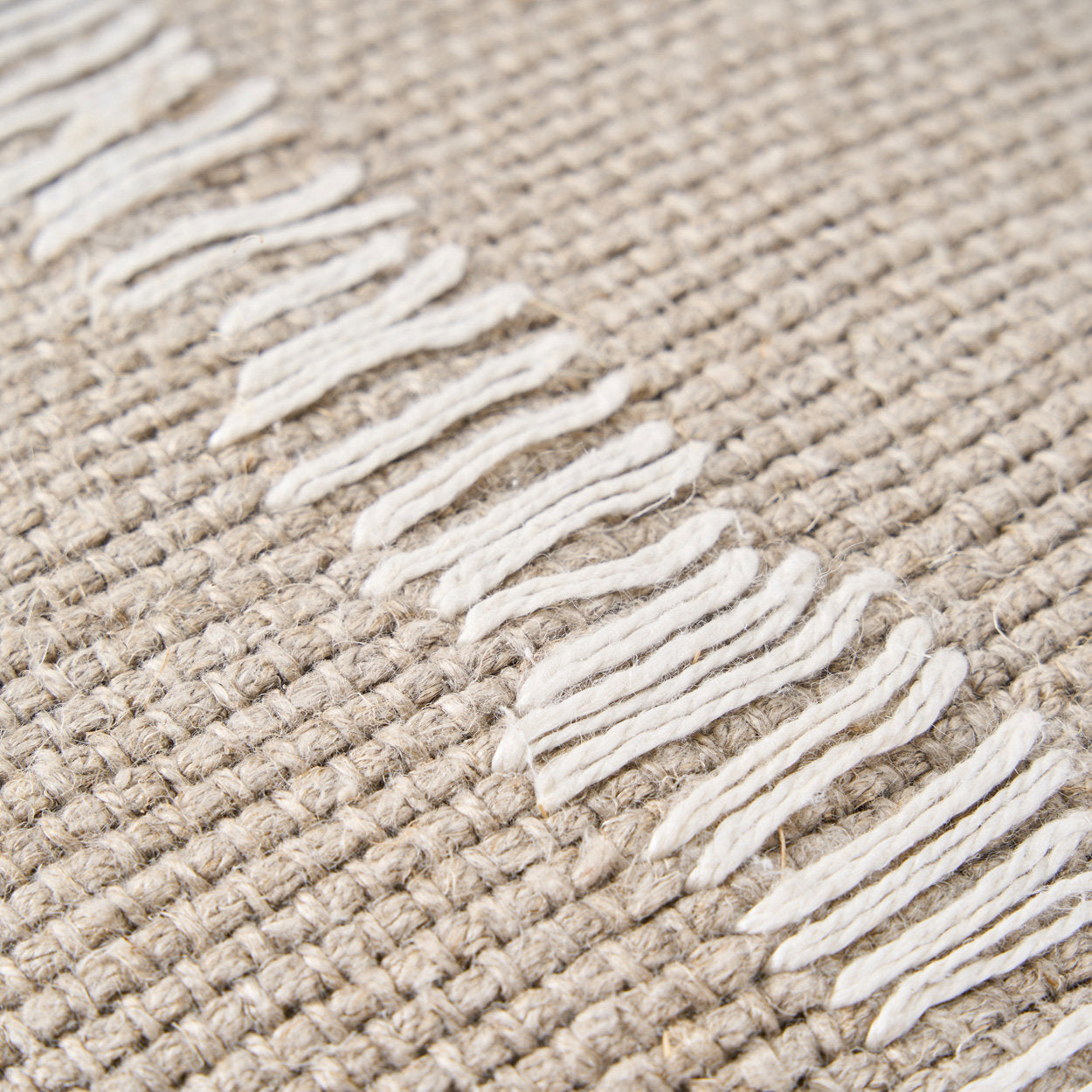 Linnen Stitch Kussensloop - Naturel Wit 50x50