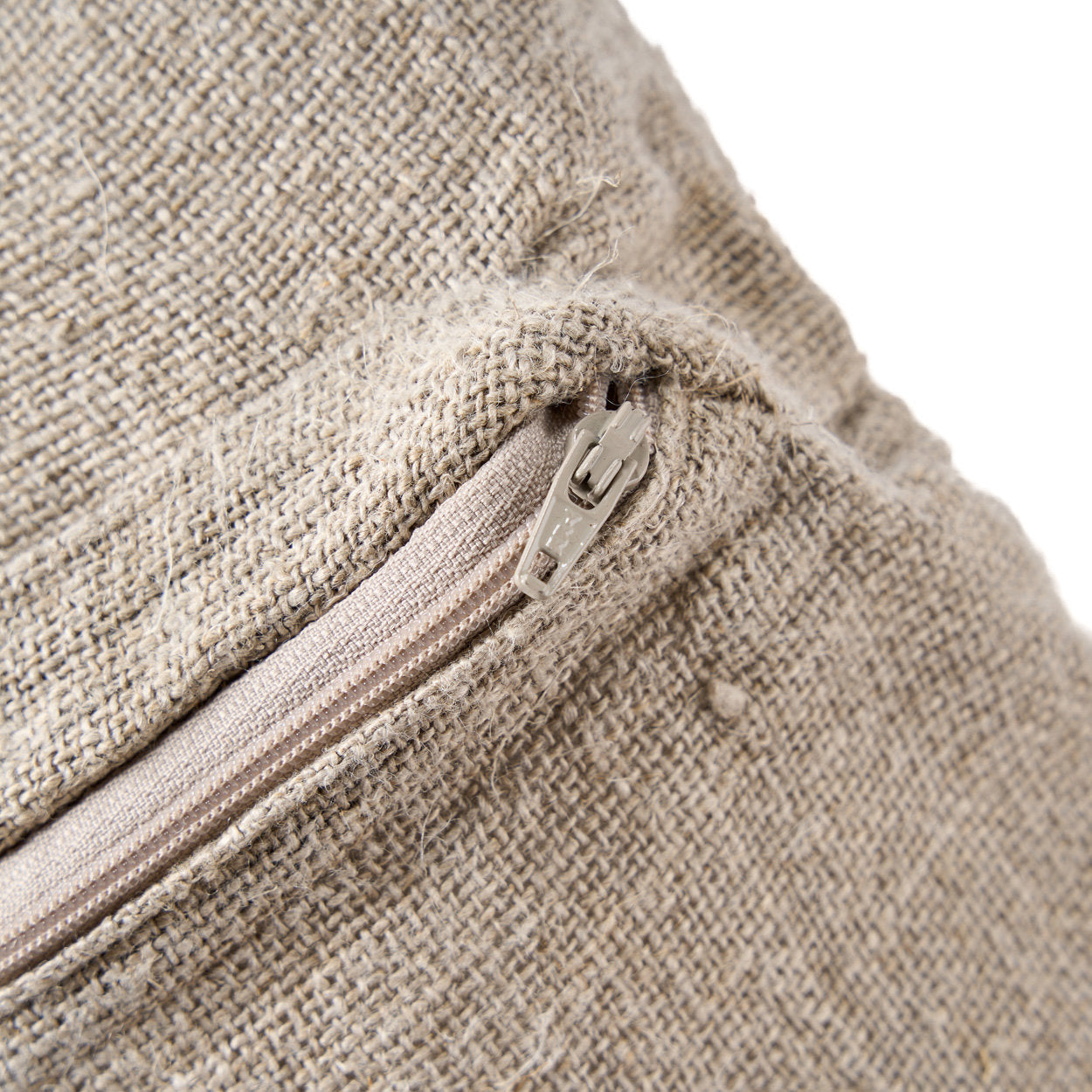 Linnen Stitch Kussensloop - Naturel Wit 50x50