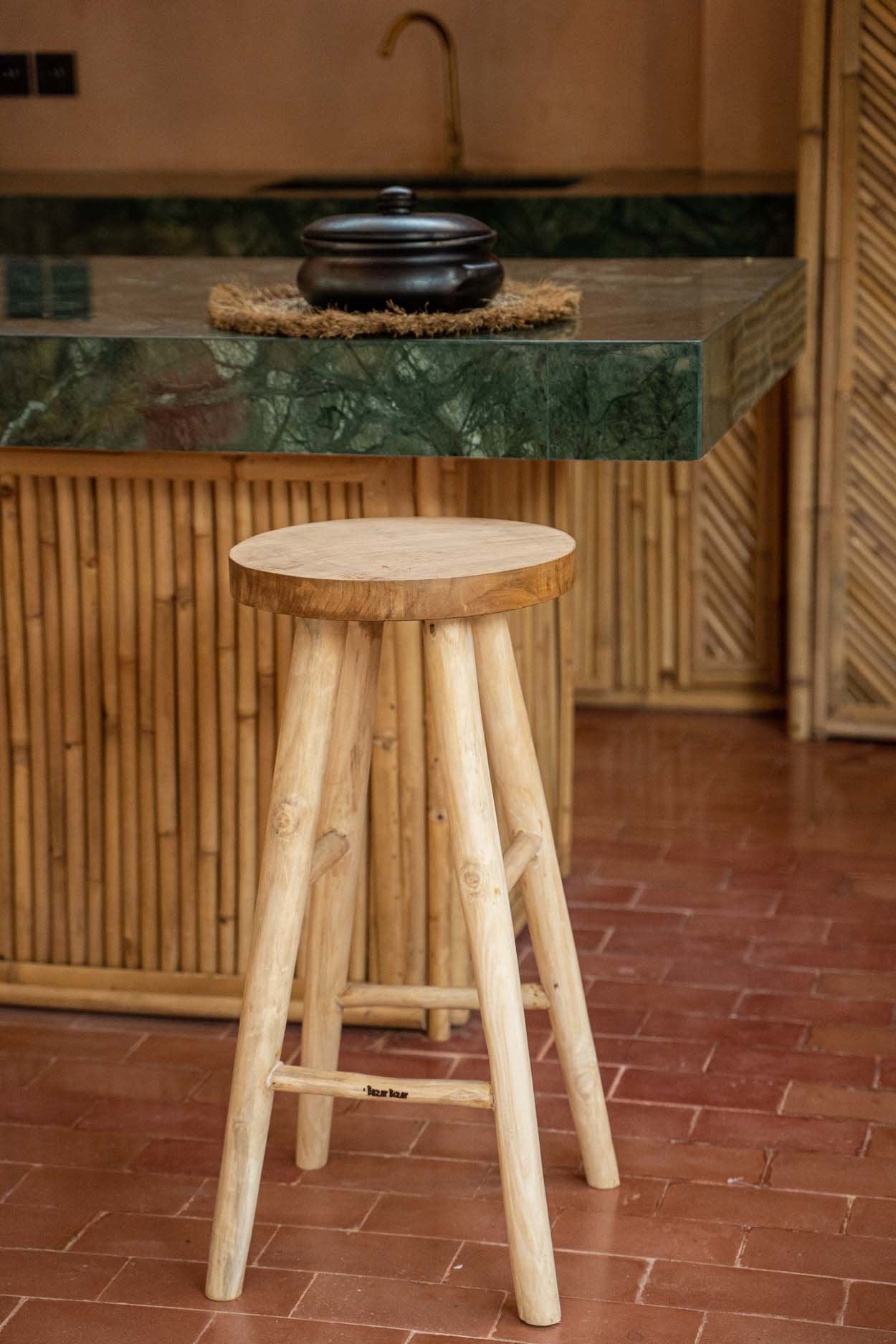 Le tabouret de bar Kedut - Naturel