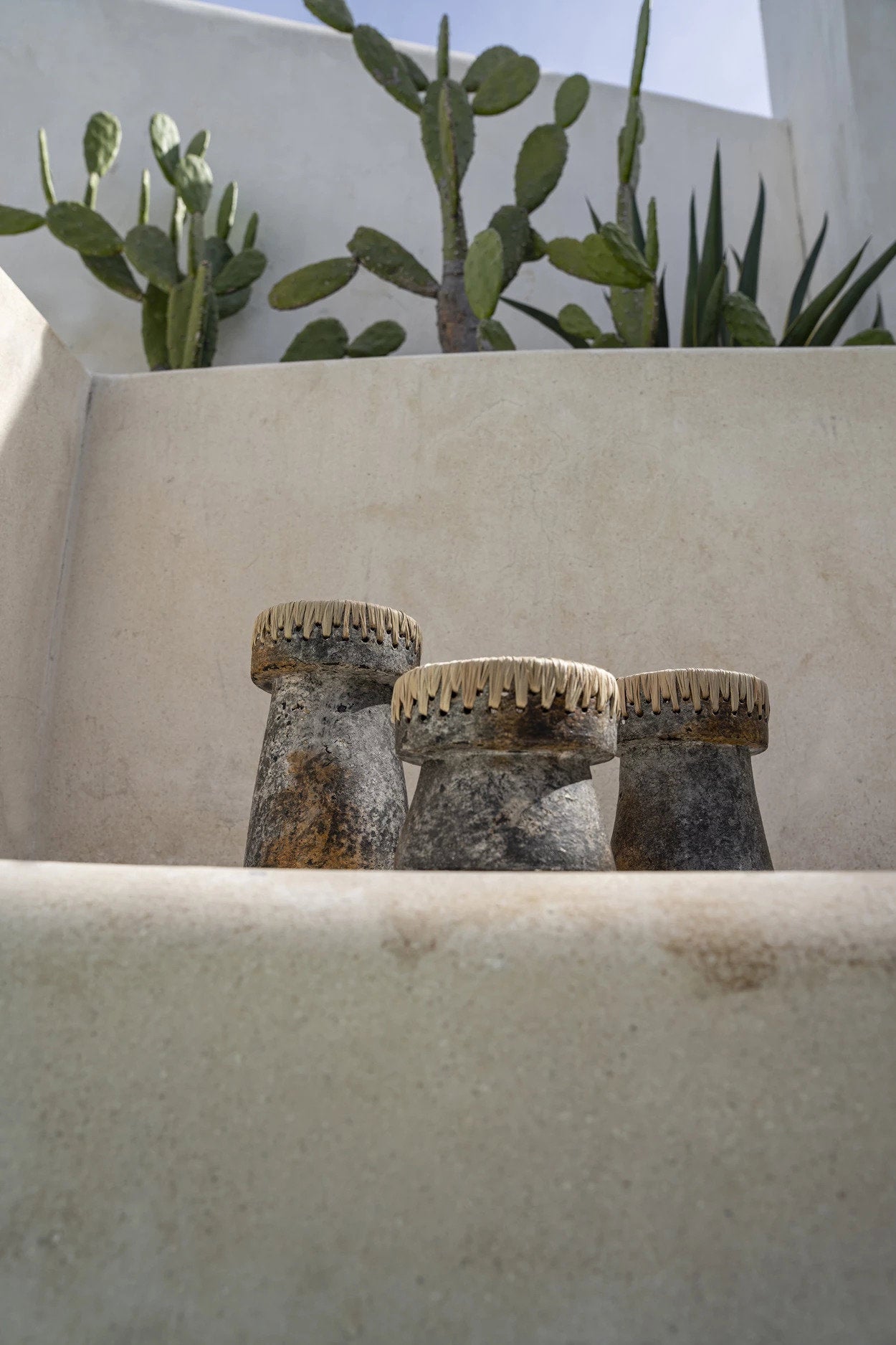 The beautiful candle holder - antique gray - S