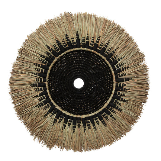 The Raffia Macramé Wall Decoration - Black Natural