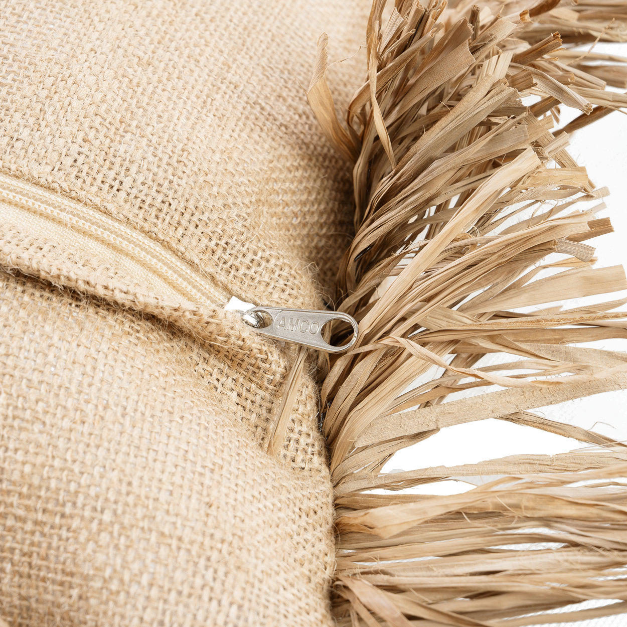 Housse de coussin Bonita en jute - Naturel - 30x50