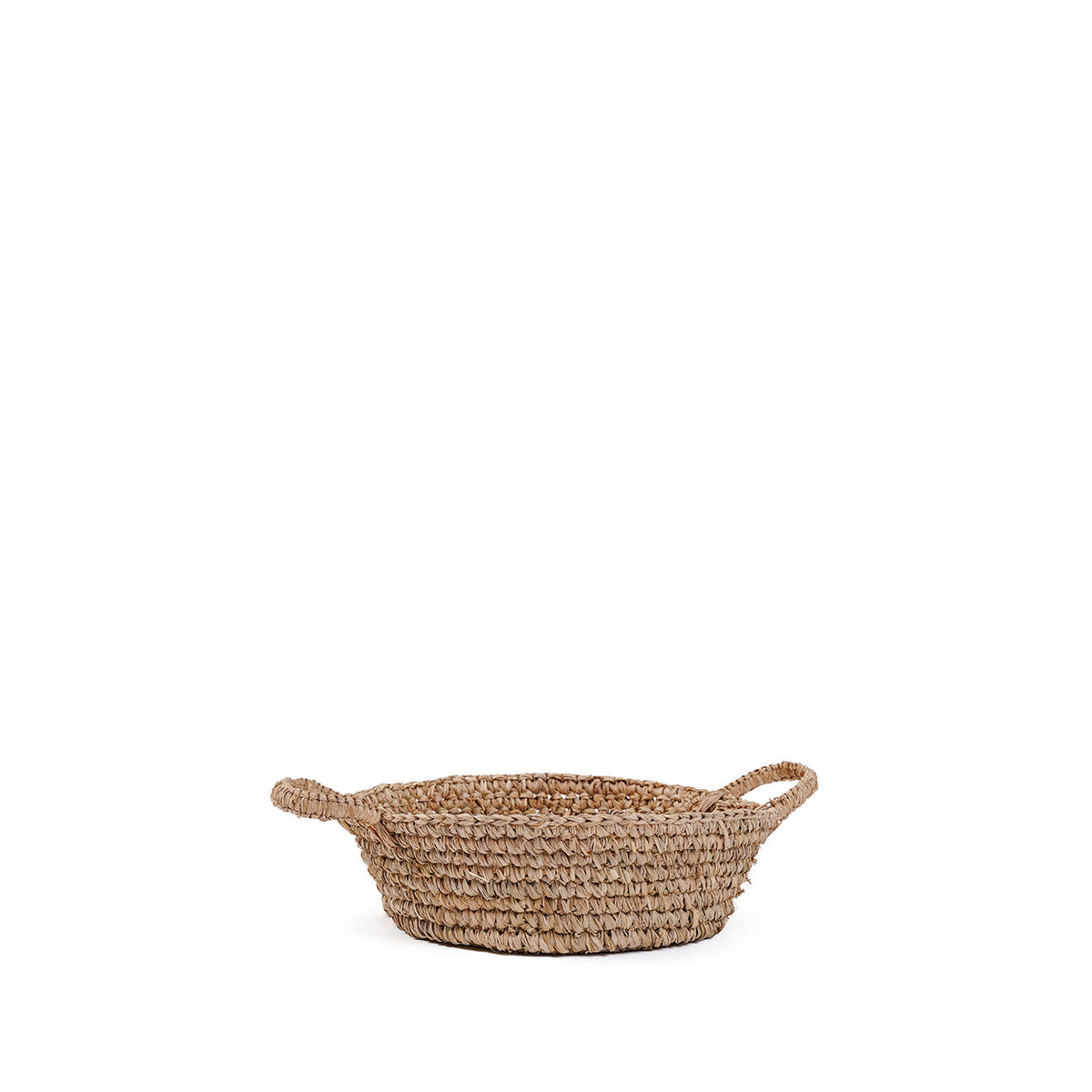 De raffia mand-dienbladen - naturel - S