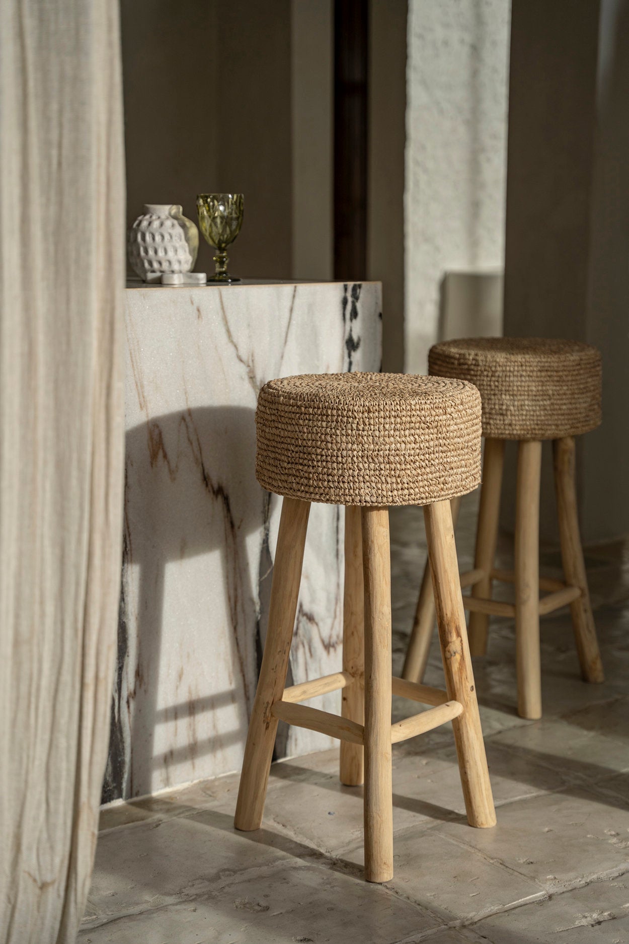The Raffia bar stool