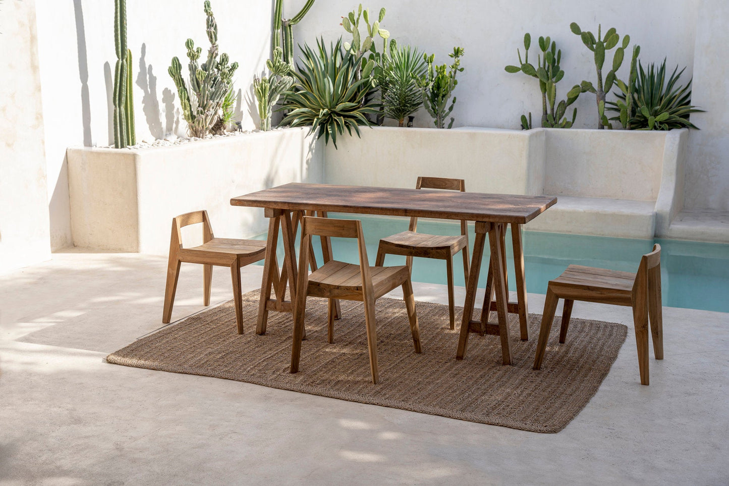 The Paxi Dining Chair - Natural - Outdoors