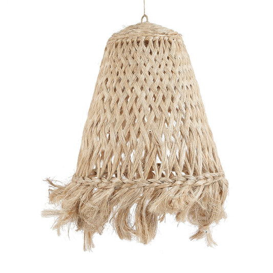 Pendentif Méduse Abaca - Naturel - L