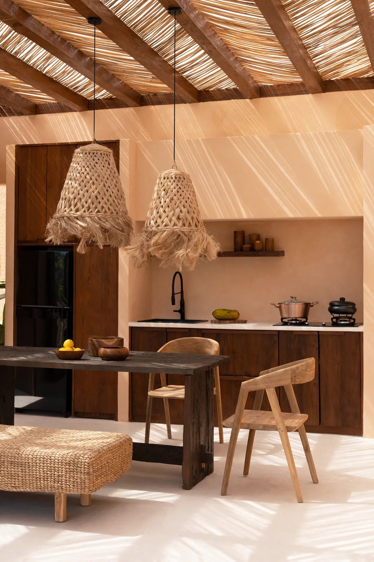 De Abaca Kwallen Hanger - Natuurlijk - L