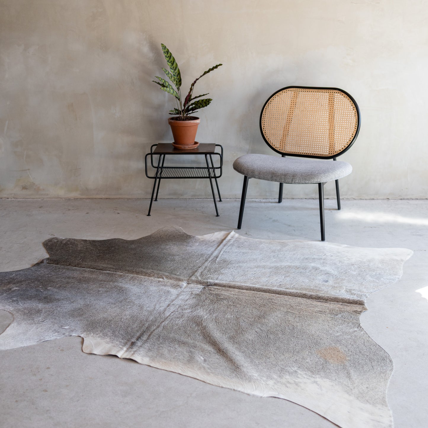 Koeienhuid grijsbeige - 3-4m² - KH-036