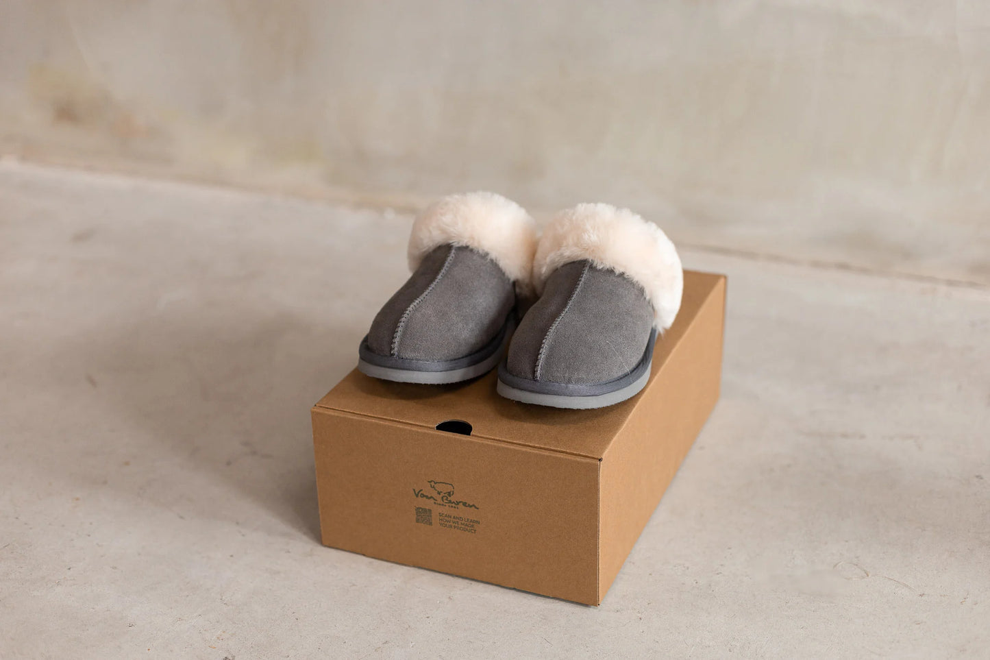 Lamsvacht Nooa Pantoffels -Camel - Maat 37