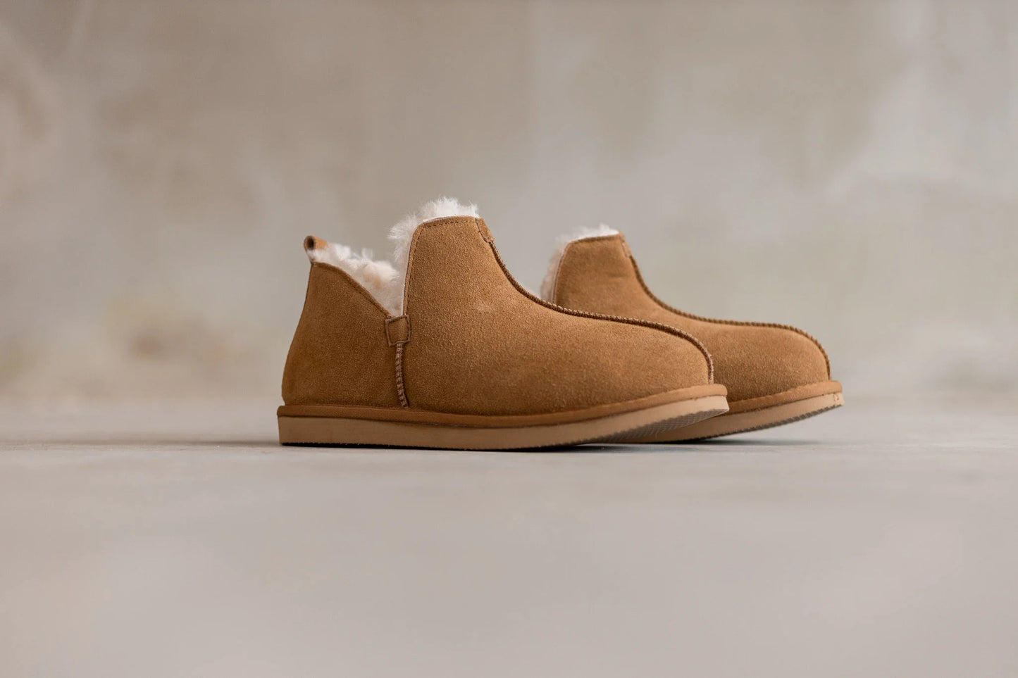 Lamsvacht Nooa Pantoffels -Camel - Maat 37