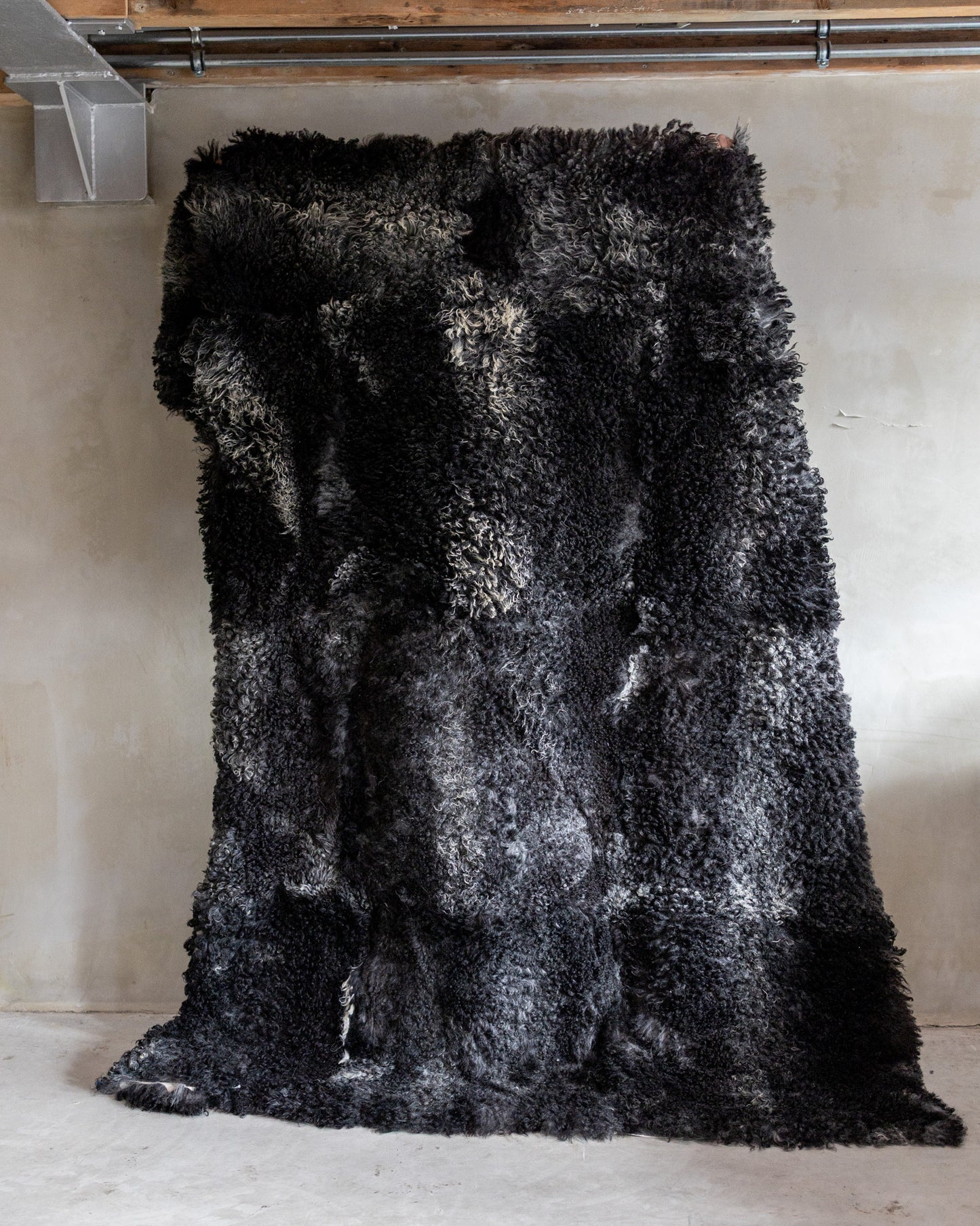 Tibetaans schapenvacht karpet grijs - 210x180cm