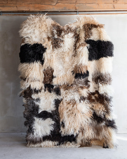 Schapenvacht tapijt met krullende vacht - 200x150cm - SKK-166