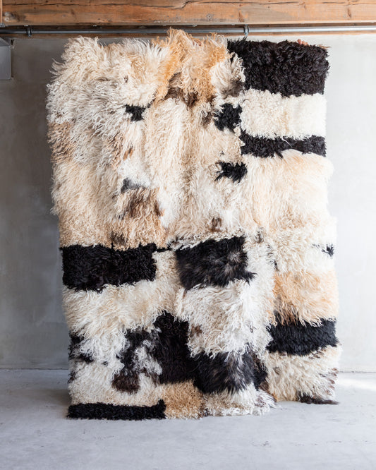 Schapenvacht tapijt met krullende vacht - 200x150cm - SKK-170