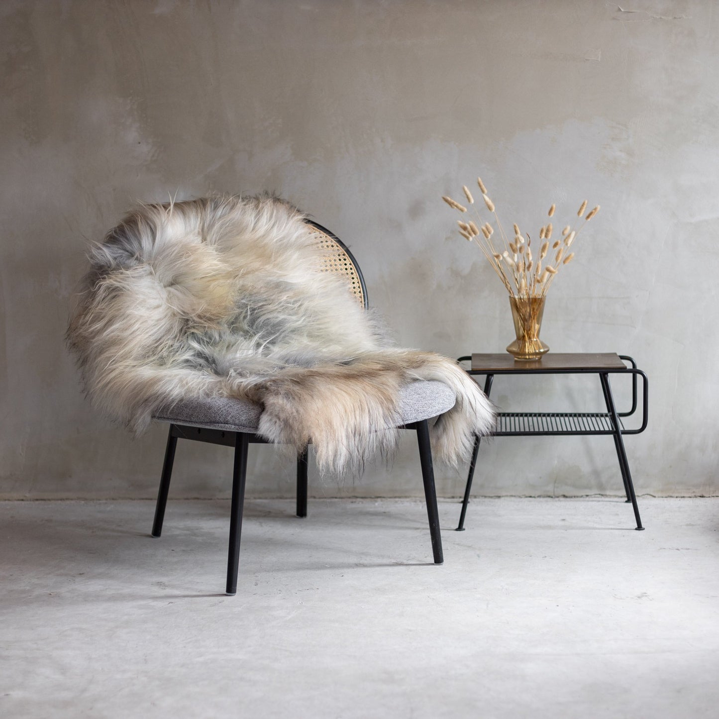 Uniek gefotografeerd IJslands natuurlijk grijs XXL - 120x80cm