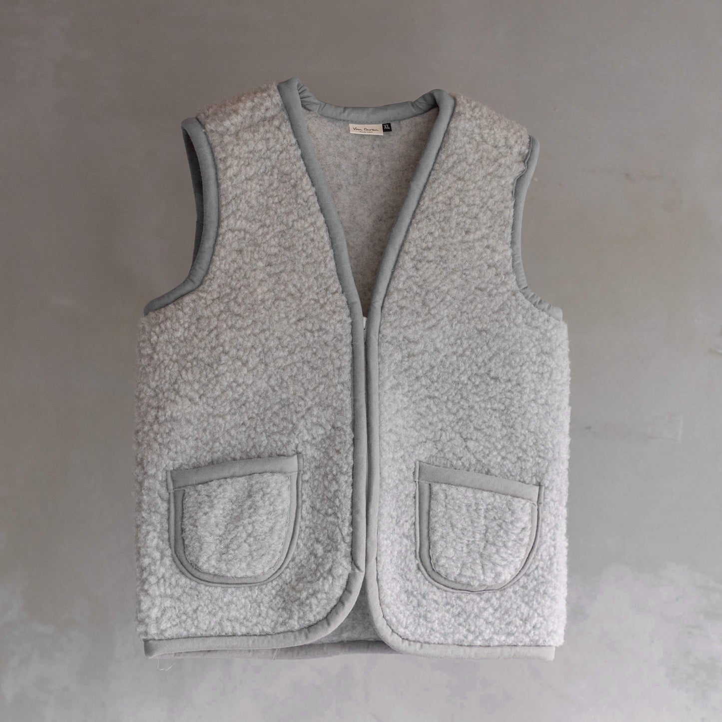 Wollen bodywarmer Taru - Grijs - Maat XXXXL