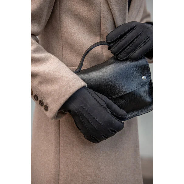 Lamsleren Dameshandschoenen - Zwart - Maat M
