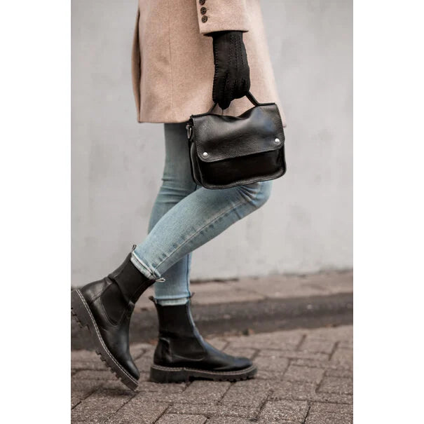 Lamsleren Dameshandschoenen - Zwart - Maat M