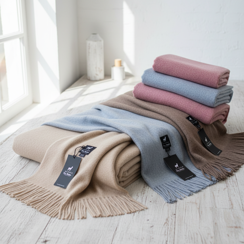 Alpaca Plaid - Karamel - 200x150cm - Nieuw!