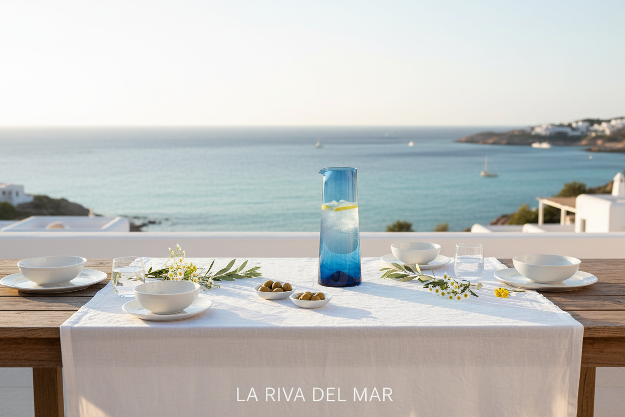 Azuurblauwe karaf aan de Middellandse Zee - La Riva Del Mar