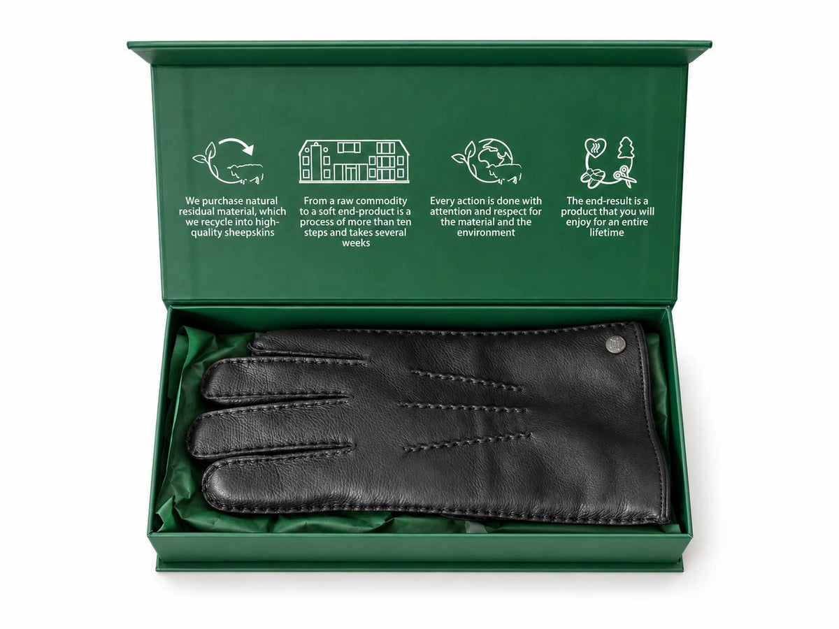 Hertenleren handschoenen met alpacavacht – 3 kleuren