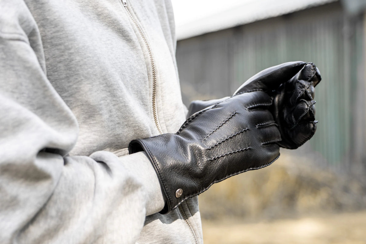 Hertenleren handschoenen met alpacavacht – 3 kleuren
