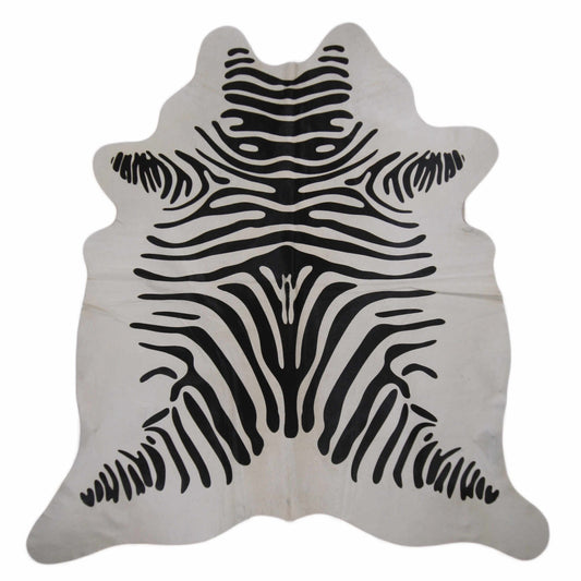 Cowhide with zebra print