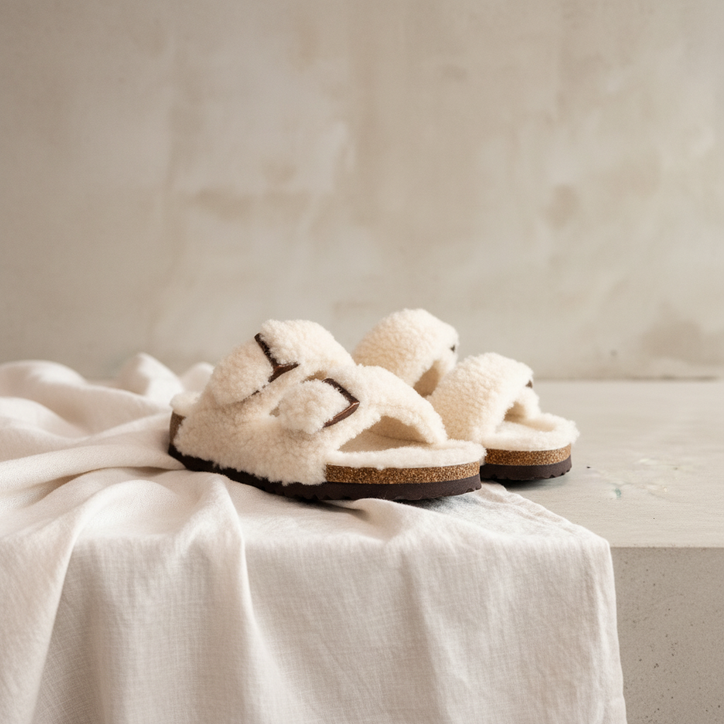 Lifestyle foto off-white slipper