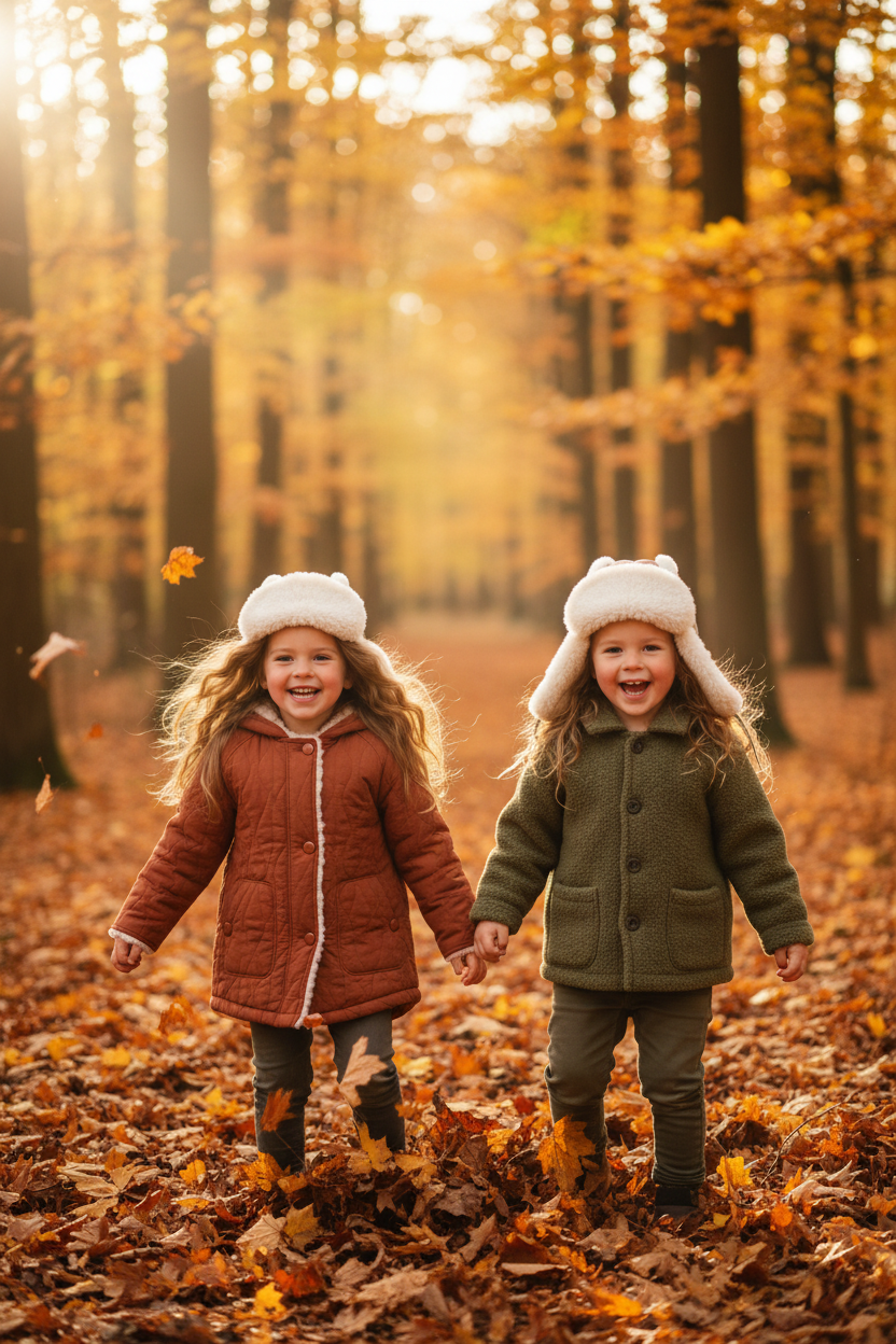 Taupe pilotenmuts kinderen 4-6 jaar herfst