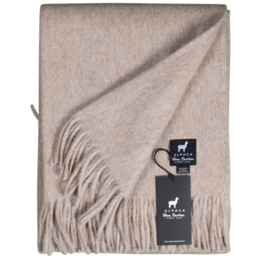 Alpaca Plaid - Lichtbeige - 200x150cm - Nieuw!