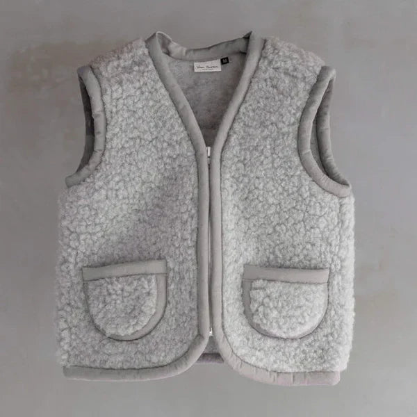 Wollen babybodywarmer Nilo Grijs - XS / 74-92