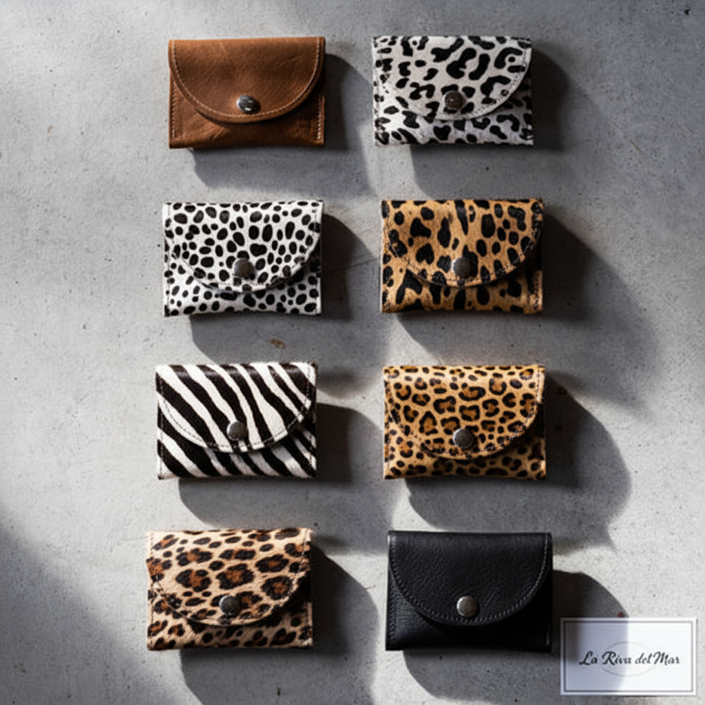 Verzamelfoto portemonnees met verschillende prints