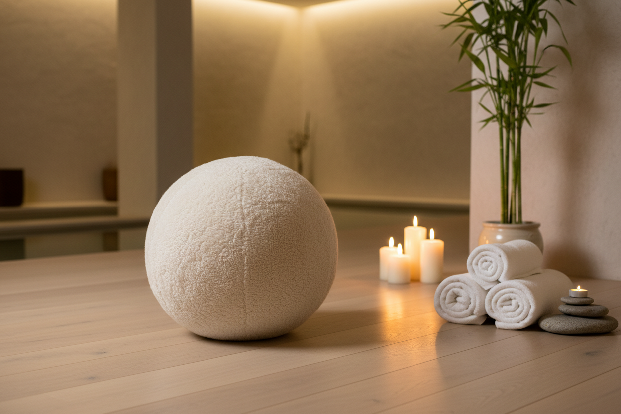 Yogabal in spa-wellness omgeving